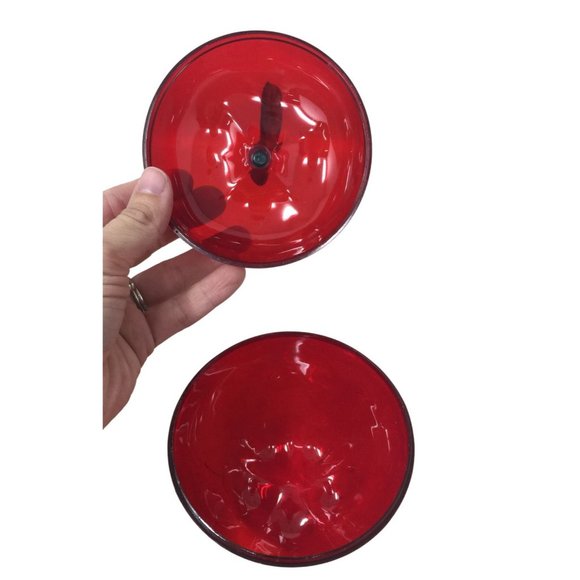 Red/Green Plastic Apple Shaped Apple Container - Picture 4 of 4